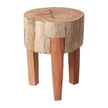 Mercana Asco Rustic Solid Reclaimed Wood Stool