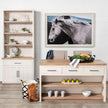 Mercana Fairview White and Medium Brown Wood Three Shelf Shelving Unit Clearance