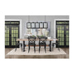 Mercana Araxi Rectangular Solid Wood Top Black Metal Base Dining Table