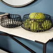 Mercana Emilio Black Metal Slated Bowls- Set of 2