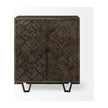 Mercana Argyle Dark Brown And Metal 2 Door Accent Cabinet Clearance