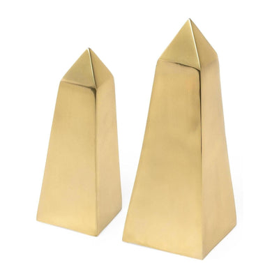 Mercana Giza Gold Elongated Pyramids- Set of 2 Clearance