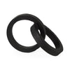 Mercana Rafiki Two Blackened Hammered Finish Metal Conjoined Circles