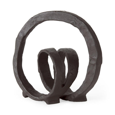 Mercana Stanislaw Black Metal Infinite Ribbon Sculpture