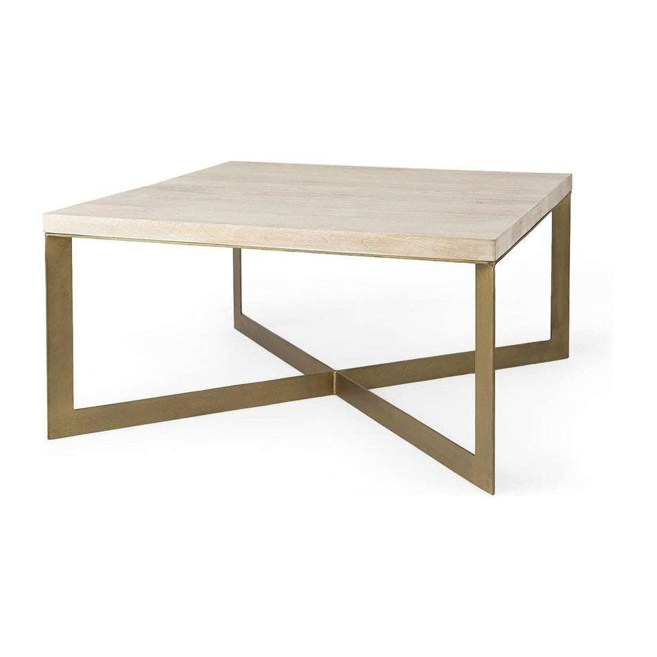 Mercana Faye Metal Base Square Coffee Table