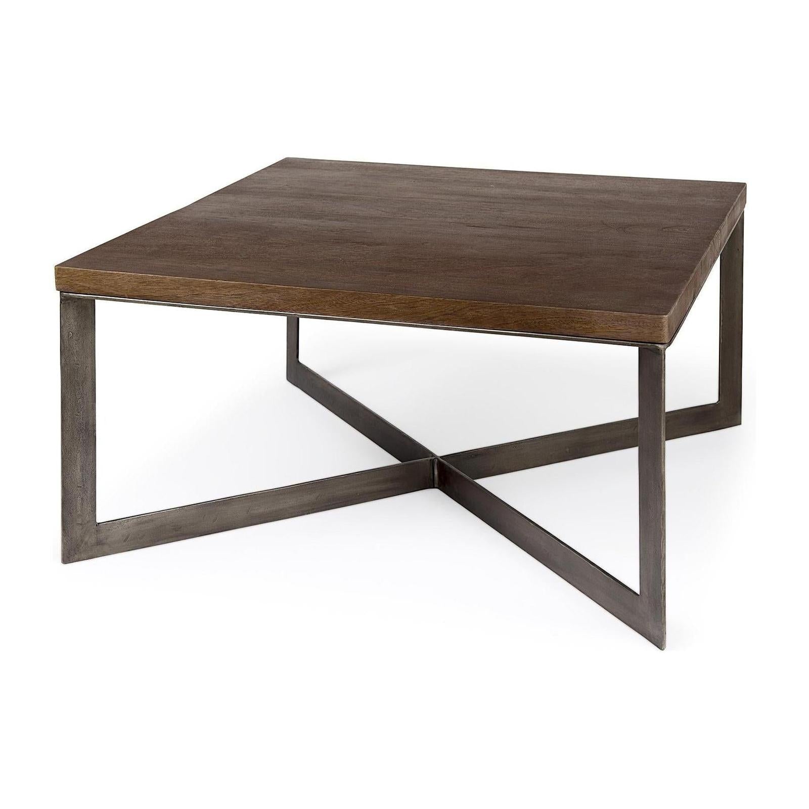 Mercana Faye Metal Base Square Coffee Table