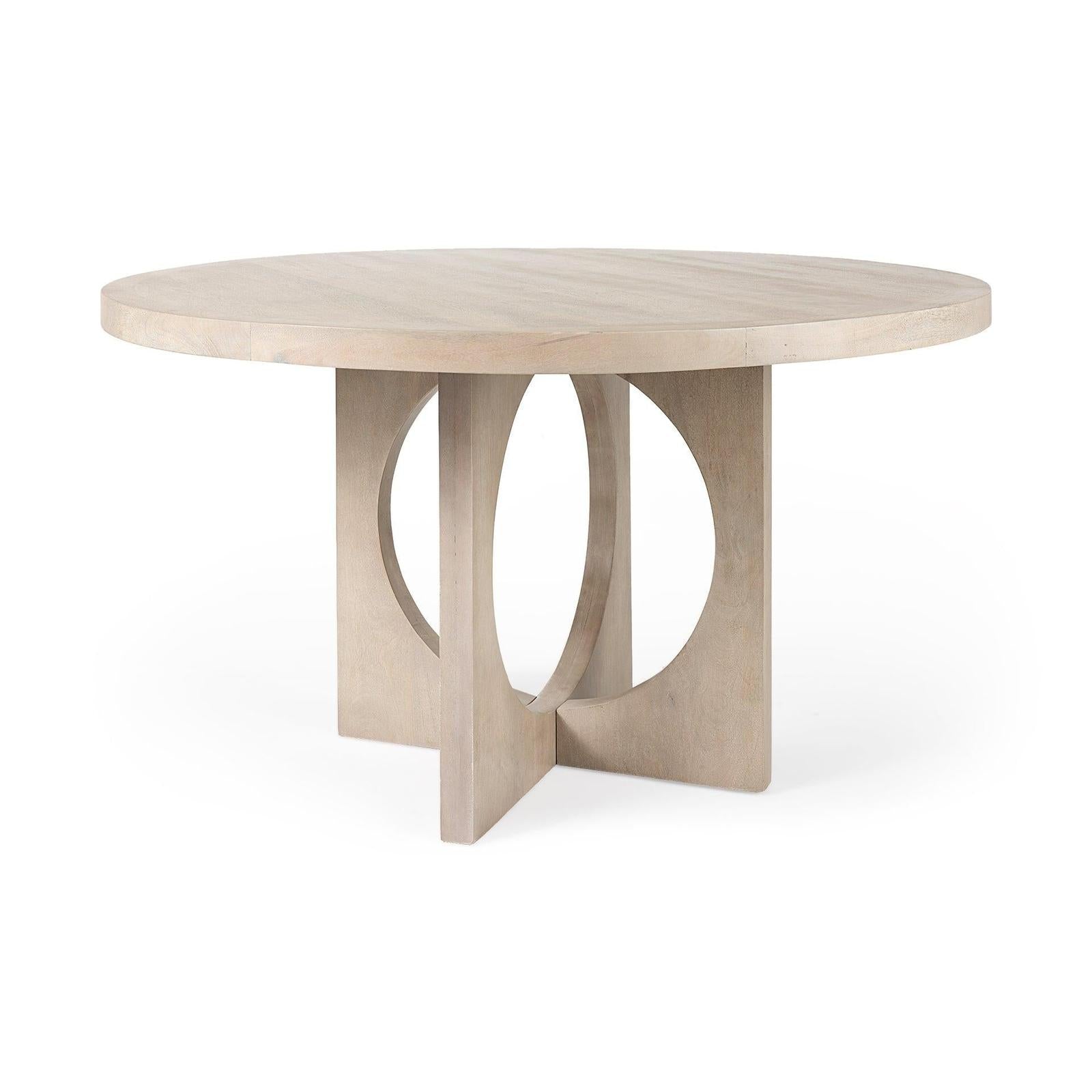 Mercana Liesl Wood W/ Circular Top Dining Table