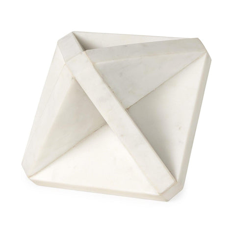Mercana Sophia White Marble Decor Stand Clearance