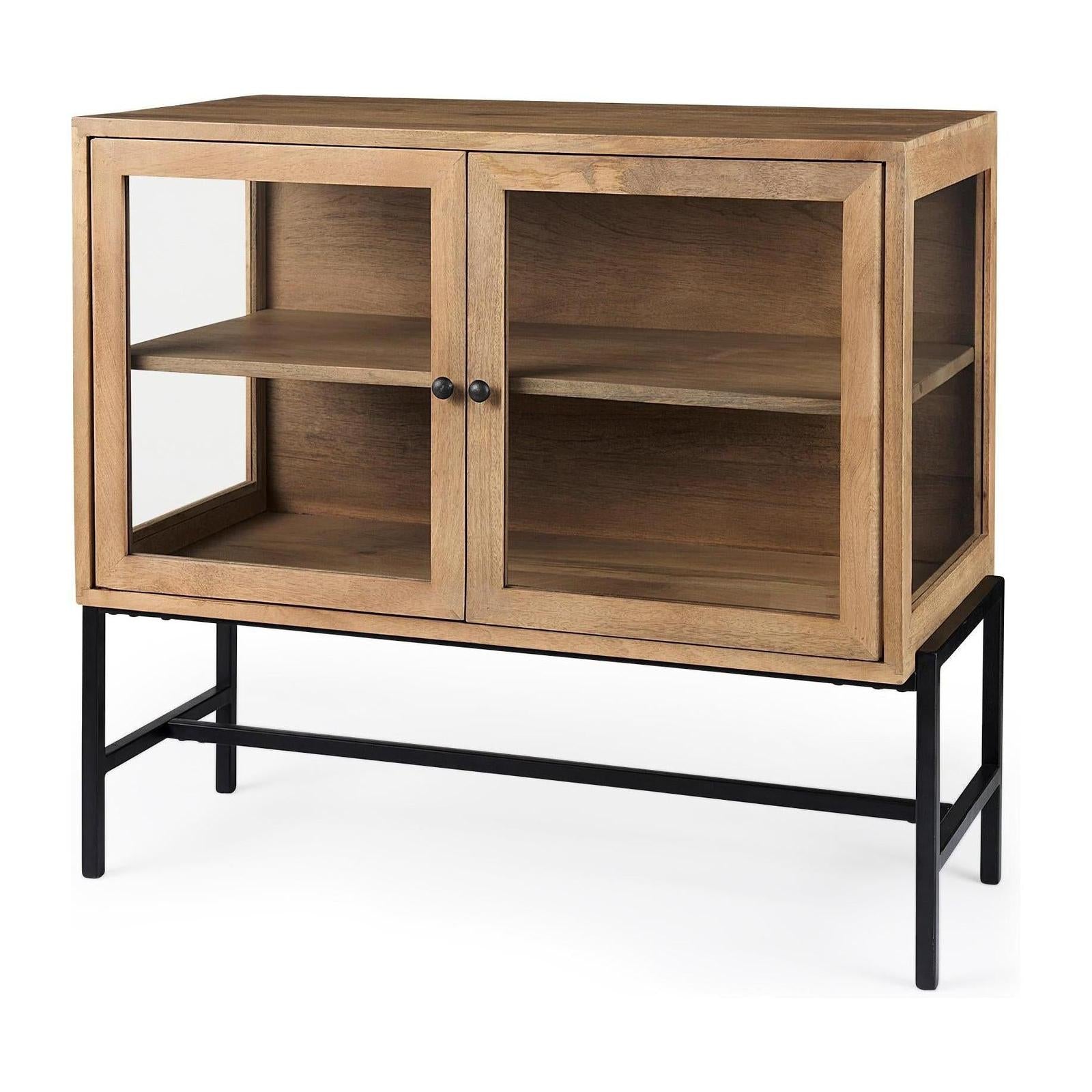 Mercana Arelius Glass Doors Accent Cabinet
