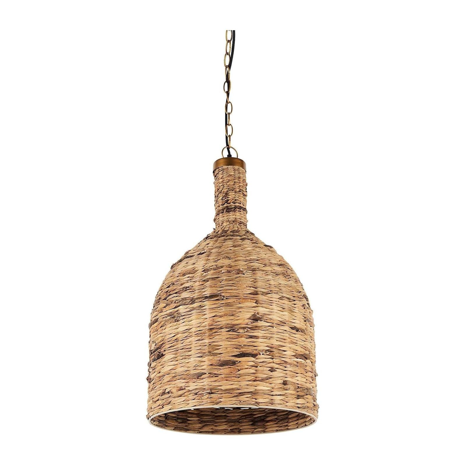 Mercana Campanile Brown Whicker Pendant Light Clearance