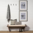 Mercana Elaine Brown Wood Upholstered Cream Seat Entryway Bench Clearance