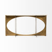 Mercana Reinhold IV White Marble Top Gold Metal Base Console Table