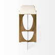 Mercana Reinhold IV White Marble Top Gold Metal Base Console Table