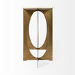 Mercana Reinhold IV White Marble Top Gold Metal Base Console Table