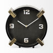 Mercana Agar Black Metal Round Table Clock