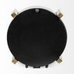 Mercana Agar Black Metal Round Table Clock