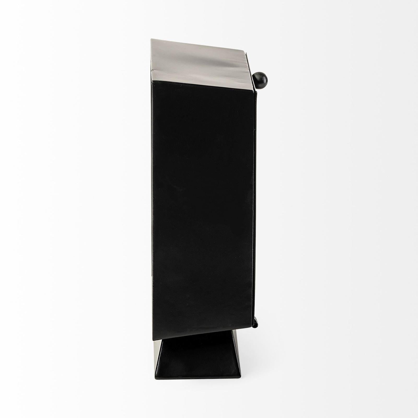 Mercana Ralph Black Metal Table Clock