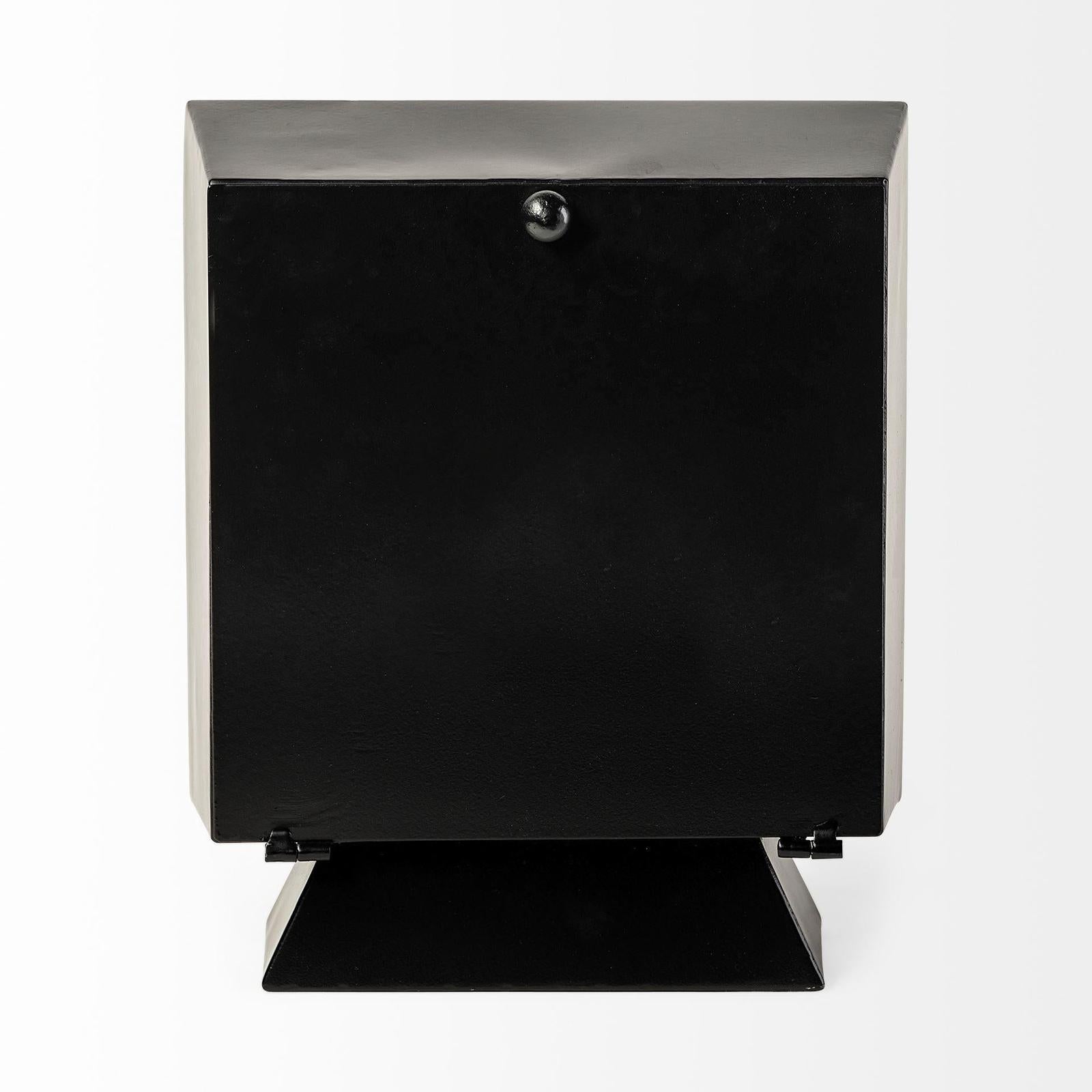 Mercana Ralph Black Metal Table Clock