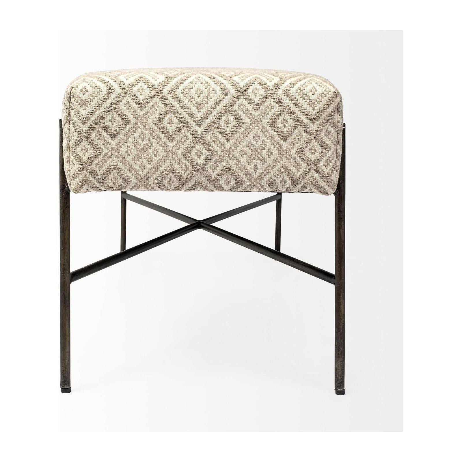 Mercana Avery Upholstered Seat With Metal Base Accent Bench
