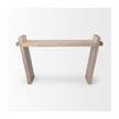 Mercana Elaine Brown Wood Angled Leg Console Table Clearance
