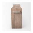 Mercana Elaine Brown Wood Angled Leg Console Table Clearance