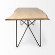 Mercana Papillion Rectangular Metal Base Dining Table Clearance