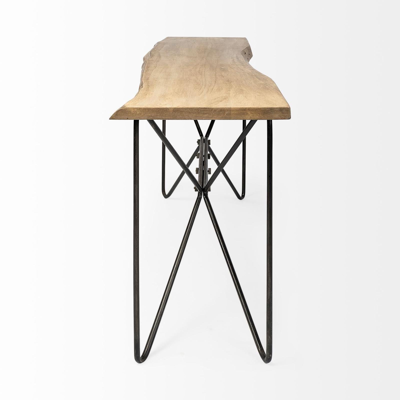 Mercana Papillion Wood and Iron Console Table Clearance