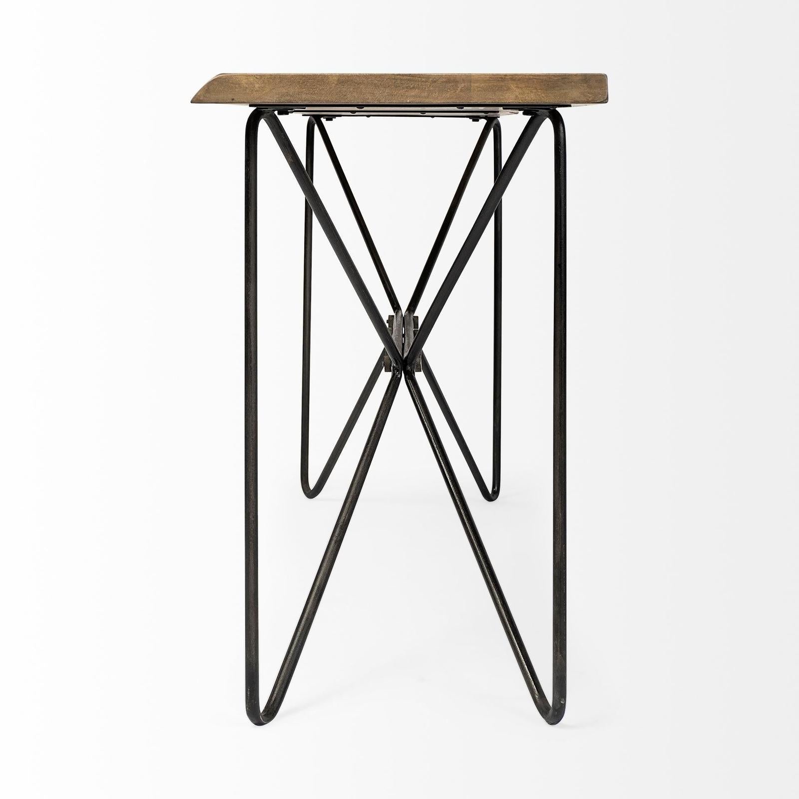Mercana Papillion Wood and Iron Console Table Clearance