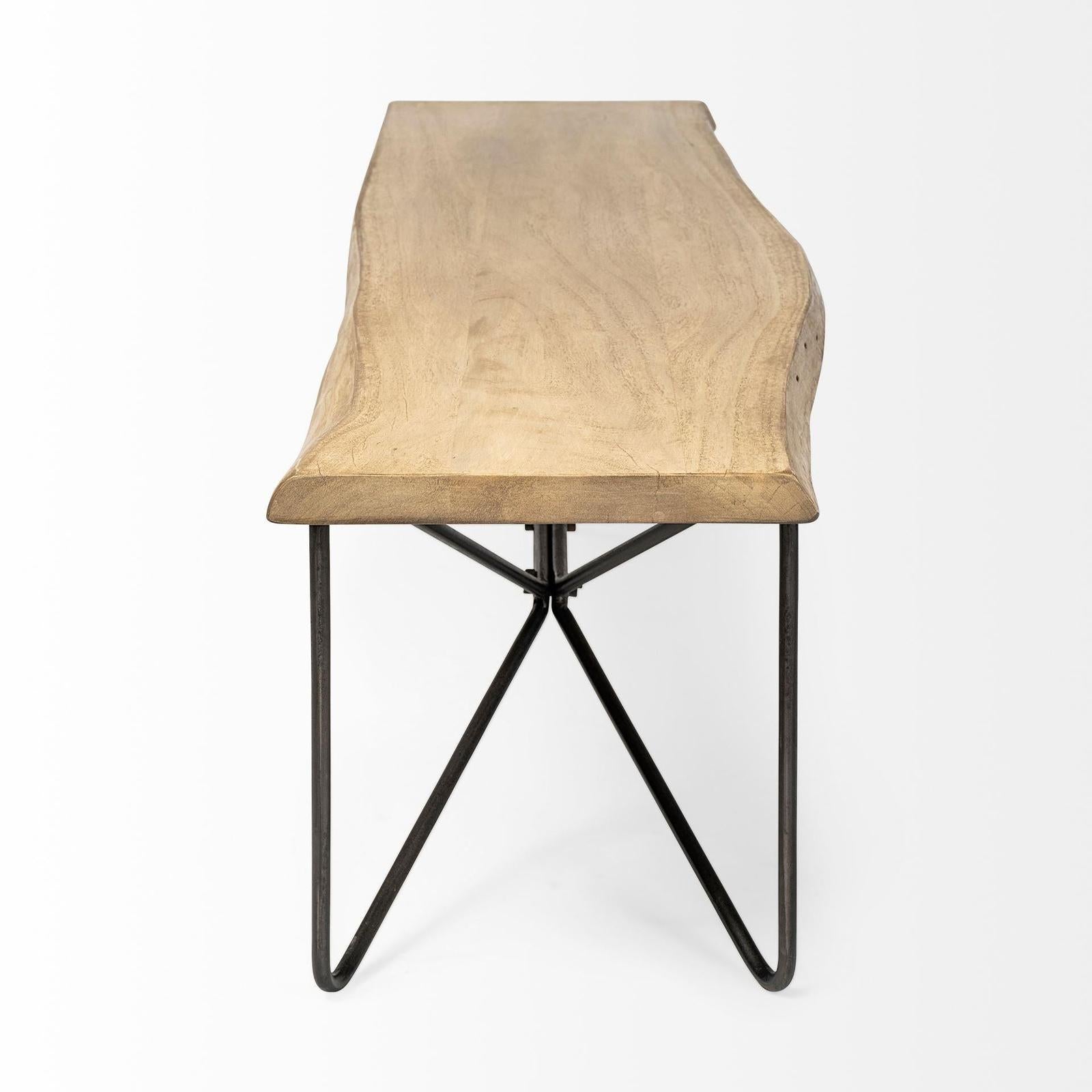 Mercana Papillion Wood And Iron Dining Bench Clearance
