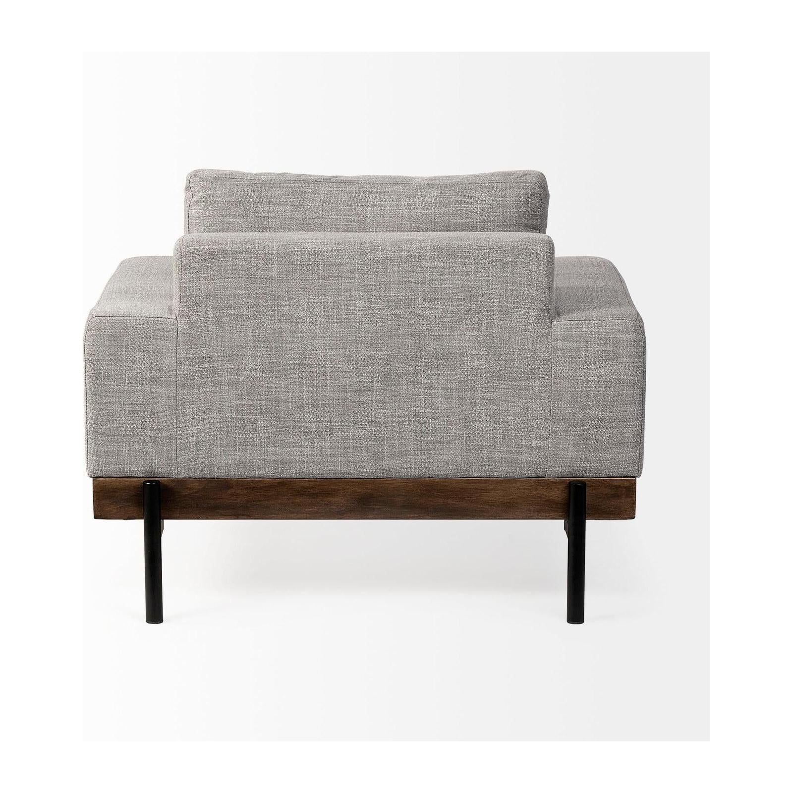 Mercana Colburne Wood and Iron Frame Accent Chair Clearance