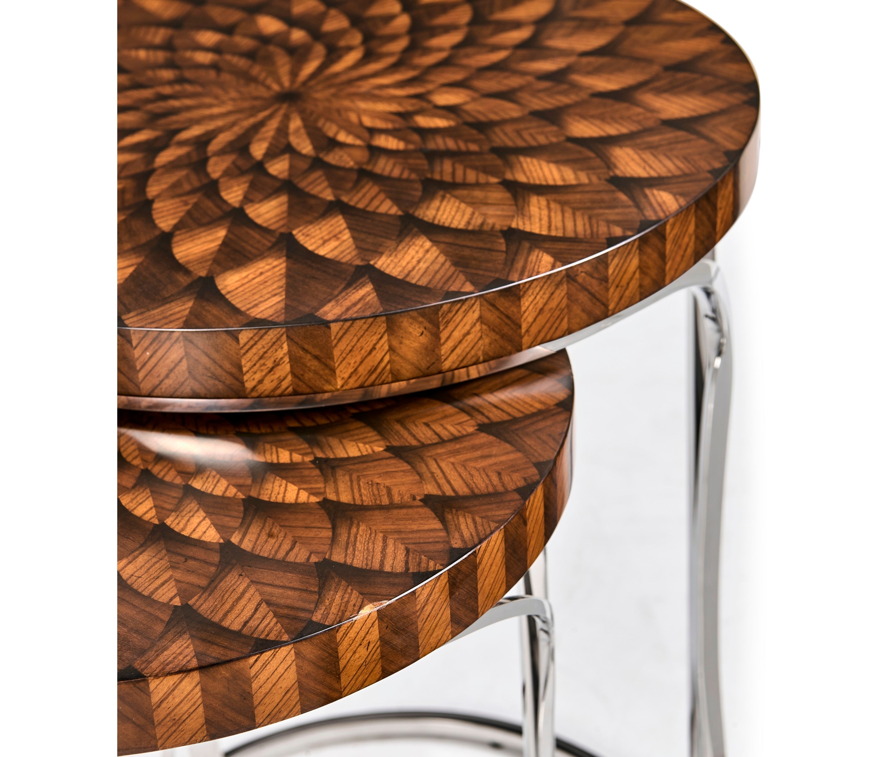 Jonathan Charles Feather Inlay Nest of Tables ( 494959-ZEB )