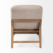 Mercana Pierre Beige Fabric Upholstered Armless Chaise Lounge Chair Clearance