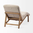 Mercana Pierre Beige Fabric Upholstered Armless Chaise Lounge Chair Clearance