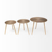 Mercana Reva Gold Round Top Cast Aluminum Accent Table