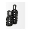 Mercana Brunel Black Drum-Shaped Ceramic Vase Clearance