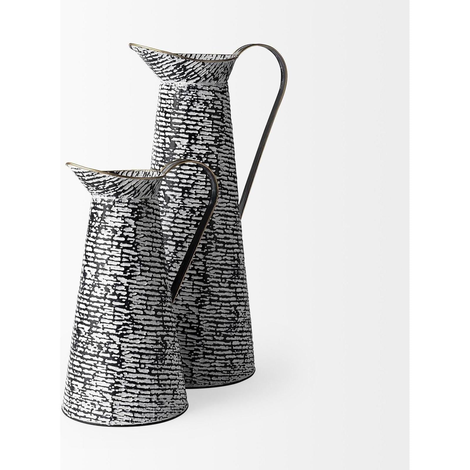 Mercana Colette Black/White Patterned Vase