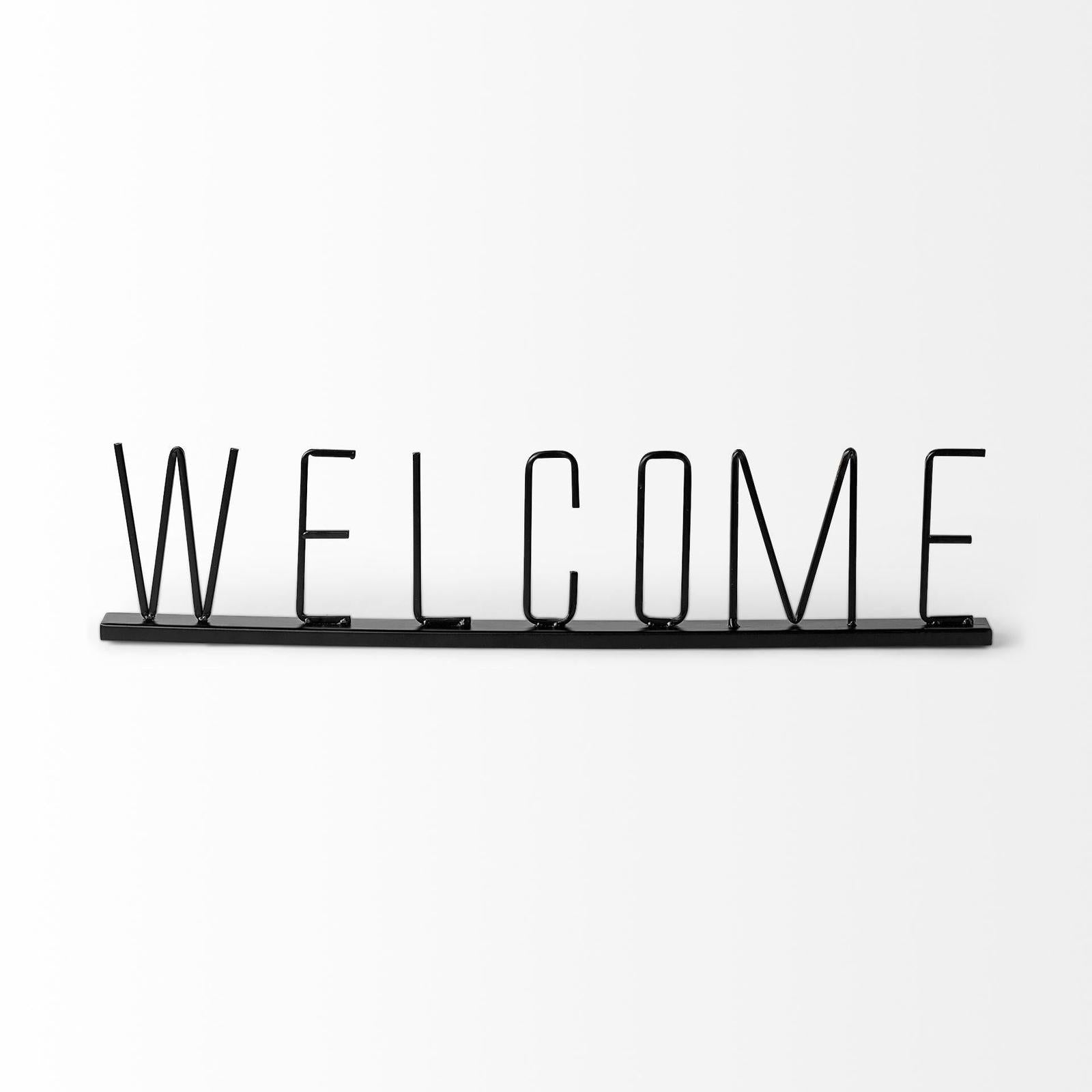 Mercana Welcome Black Metal Sign Clearance