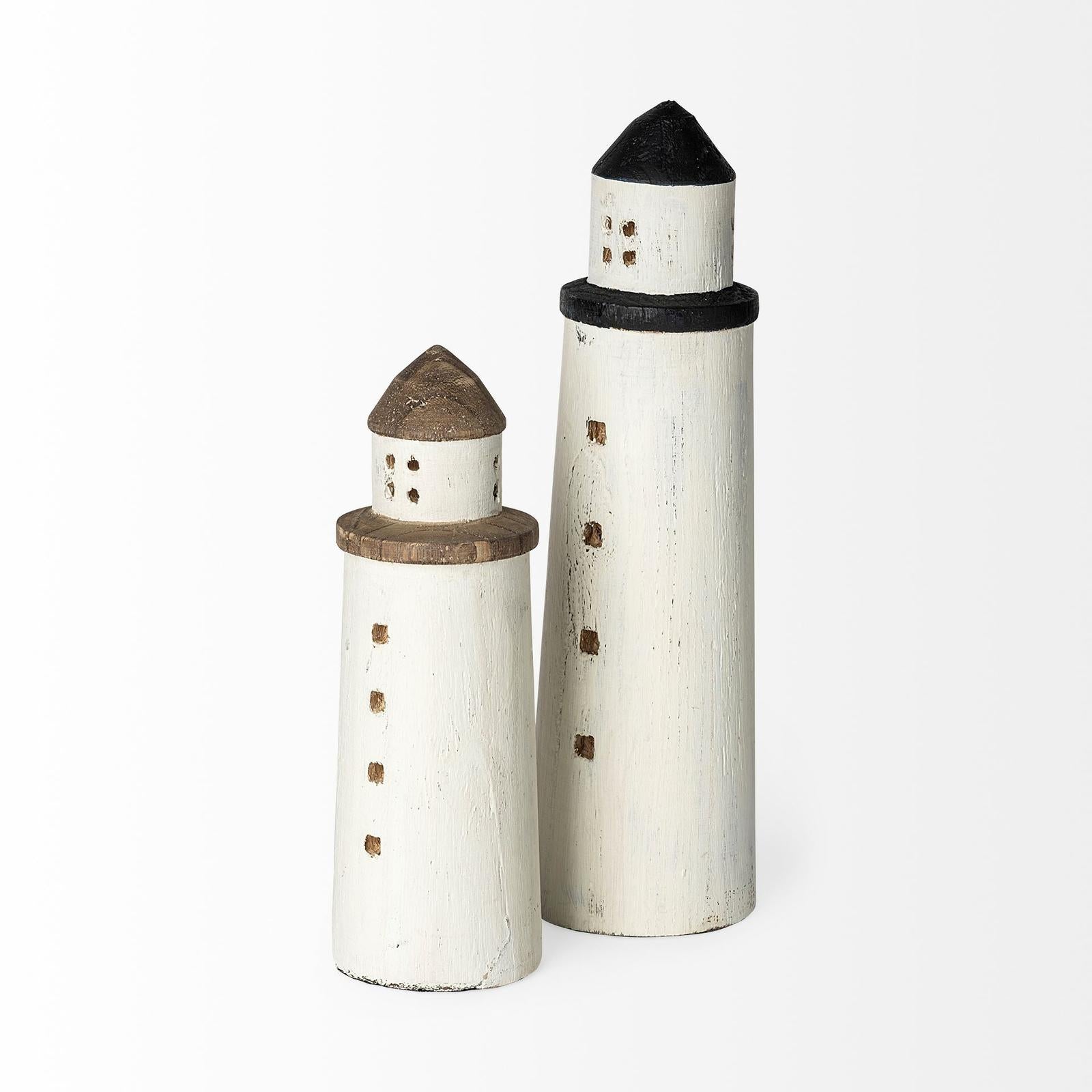 Mercana Abner White Wooden Coastal Lighthouse