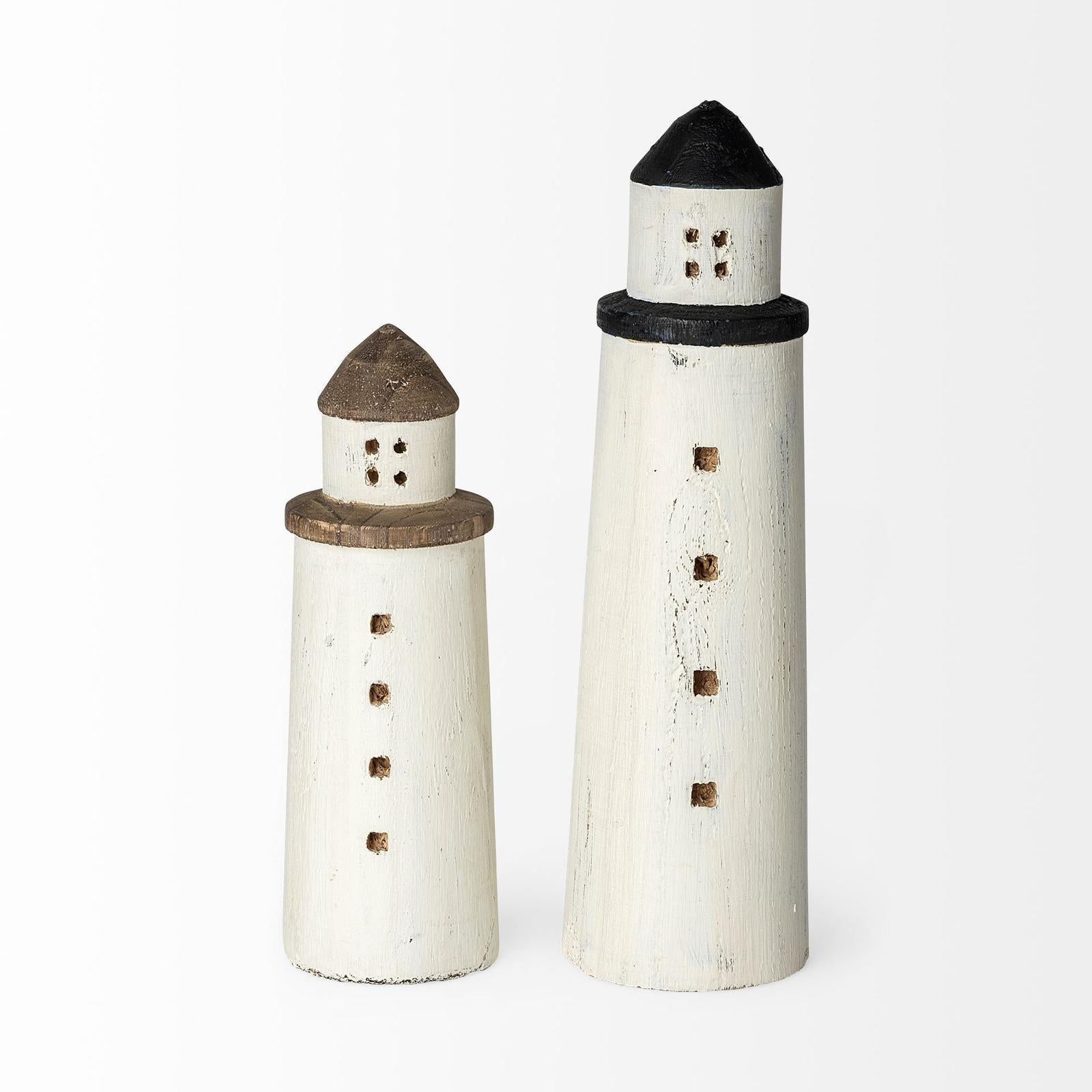 Mercana Abner White Wooden Coastal Lighthouse