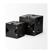 Mercana Darren 6L x 6W Black Metal Decorative Cube Clearance
