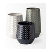 Mercana Gemma Metal Glossy Chevron Vase Clearance