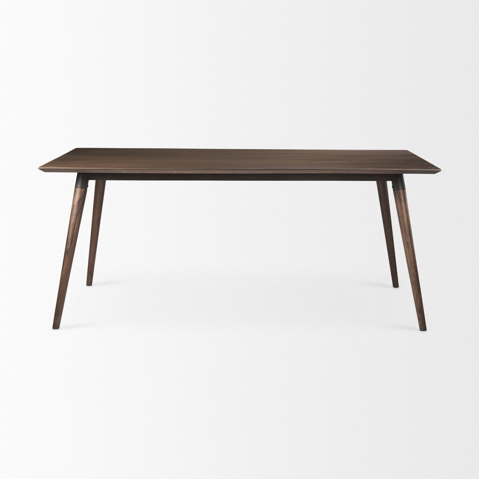 Mercana Nicholas Brown Solid Wood Top Metal/Wood Leg Dining Table Clearance