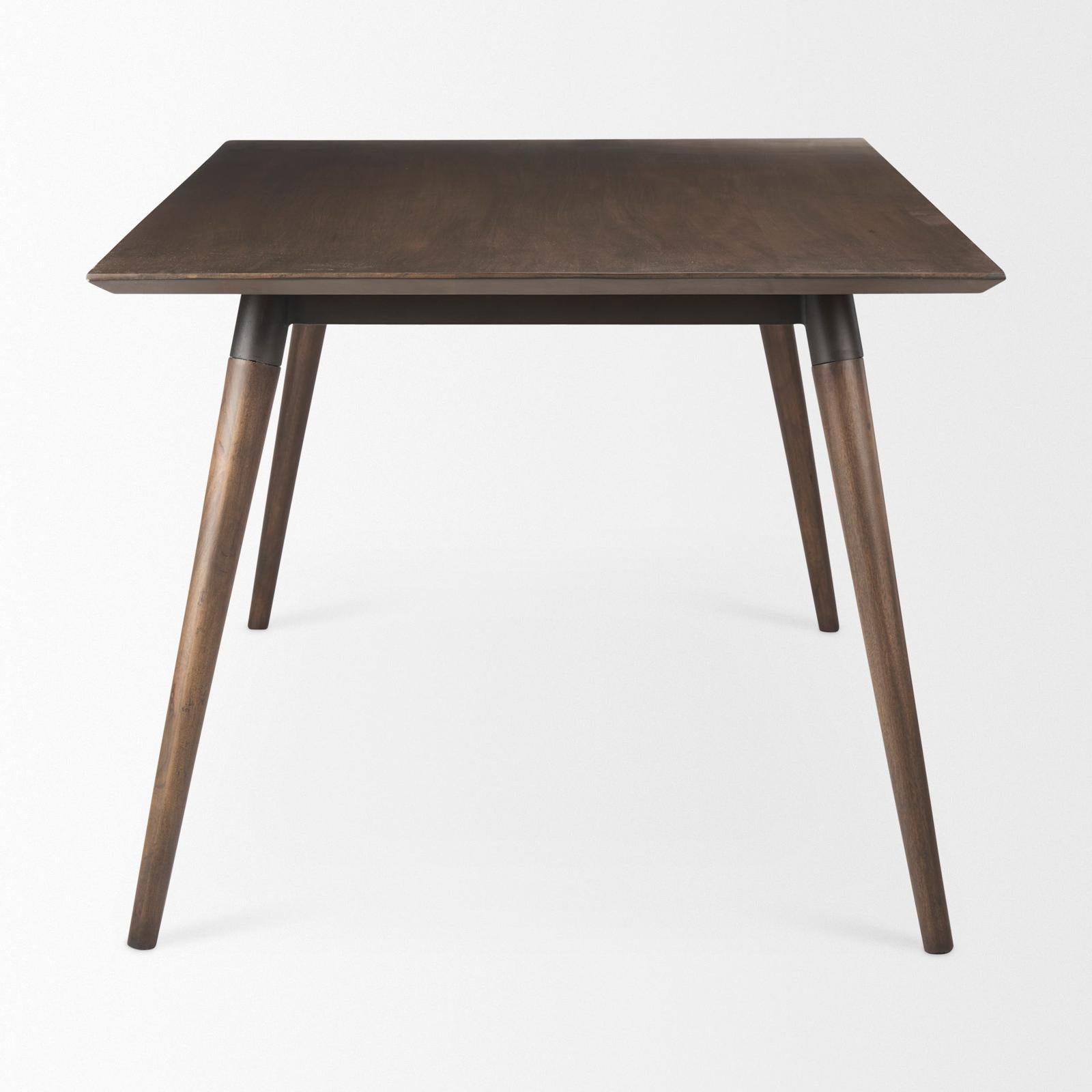 Mercana Nicholas Brown Solid Wood Top Metal/Wood Leg Dining Table Clearance