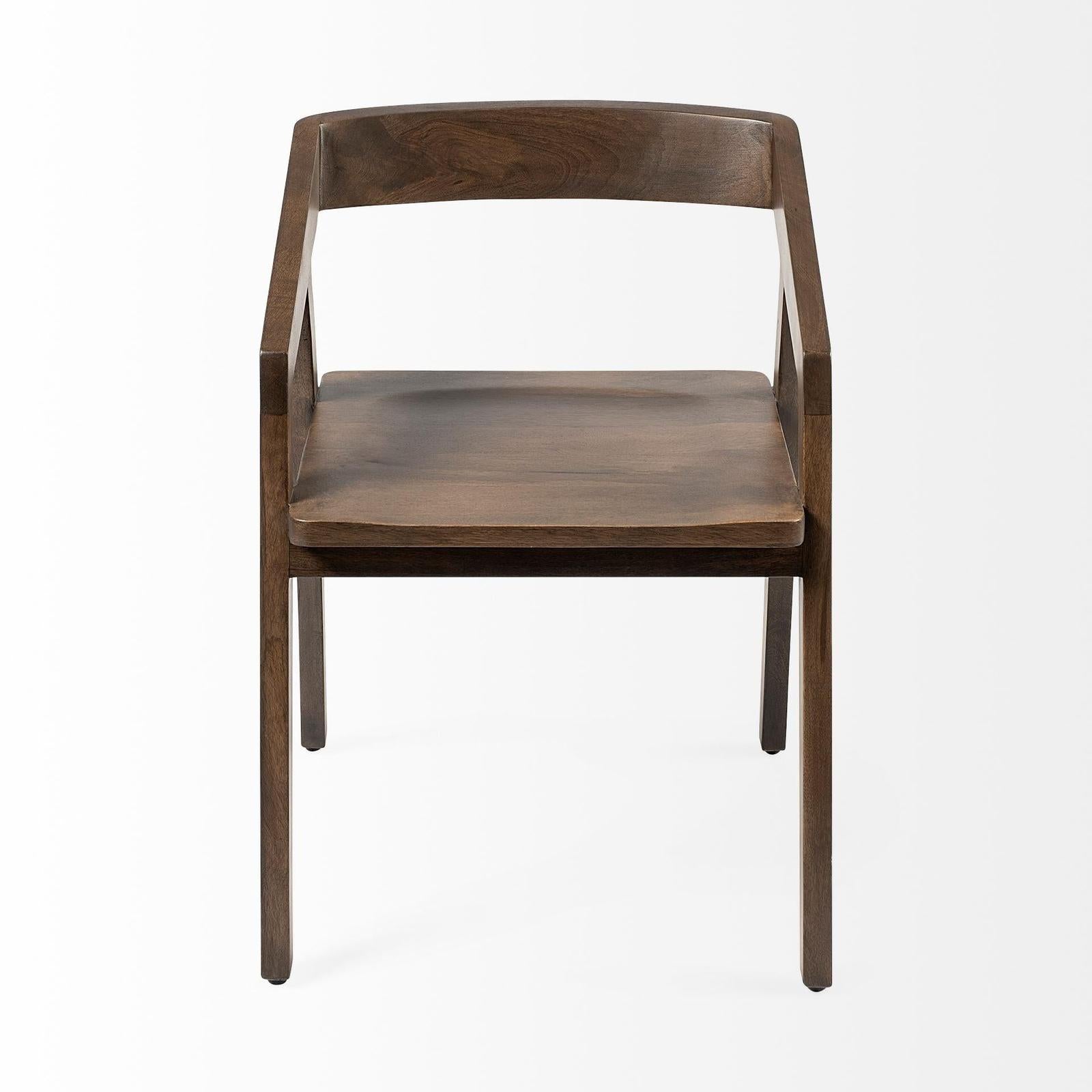 Mercana Nicholas I Onyx Brown Solid Wood Dining Chair