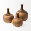 Mercana Afra Solid Wood Vase Shaped Decorative Object