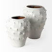 Mercana Julian Glossy White Ceramic Spoked Vase