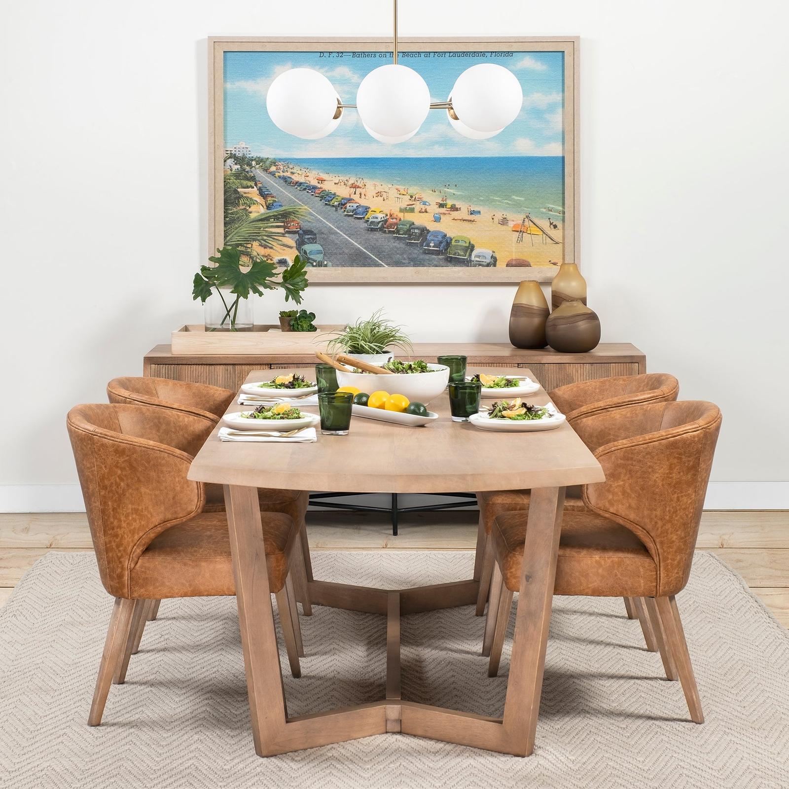 Mercana Niles Wooden Legs Wingback Dining Chair