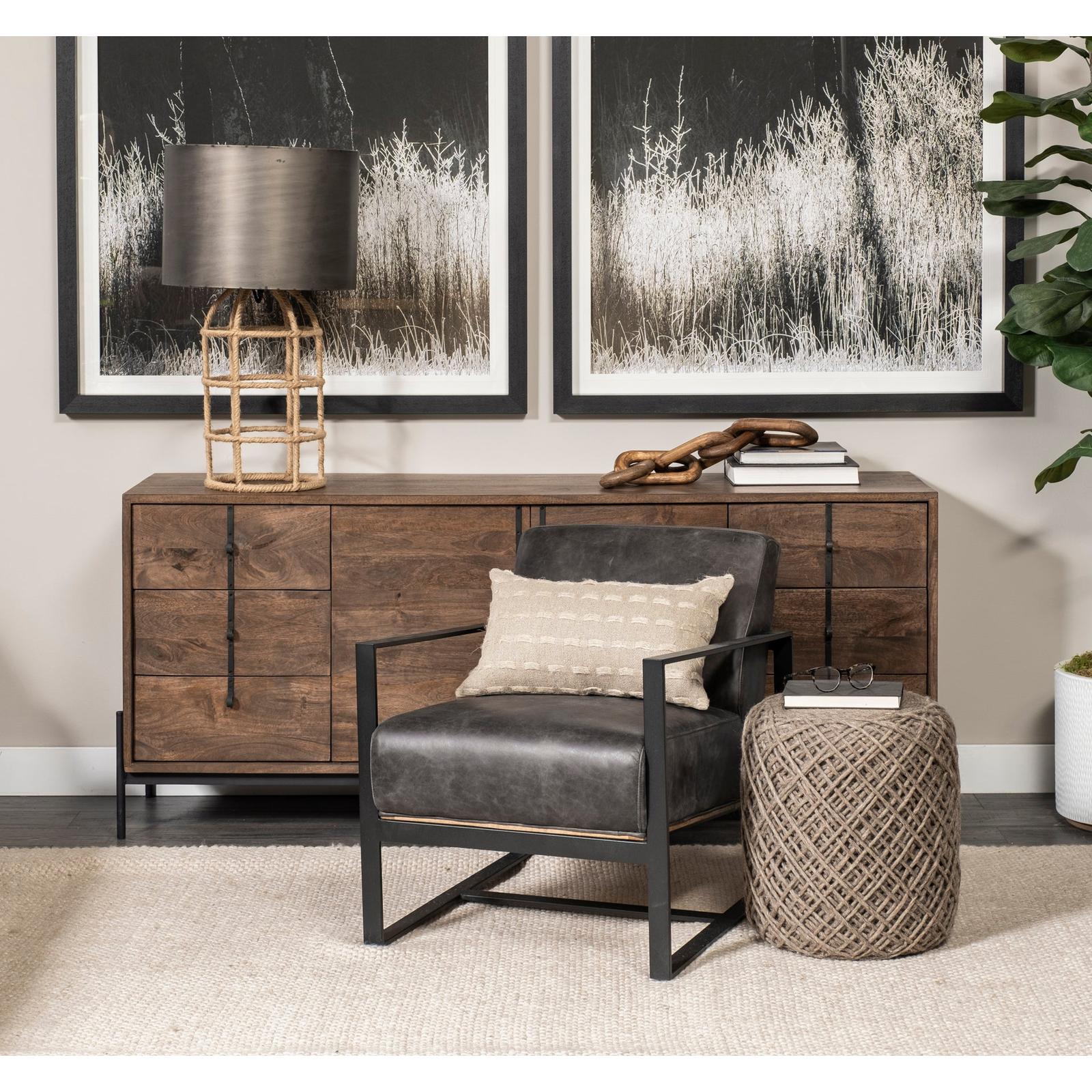 Mercana Stamford Metal Frame Accent Chair