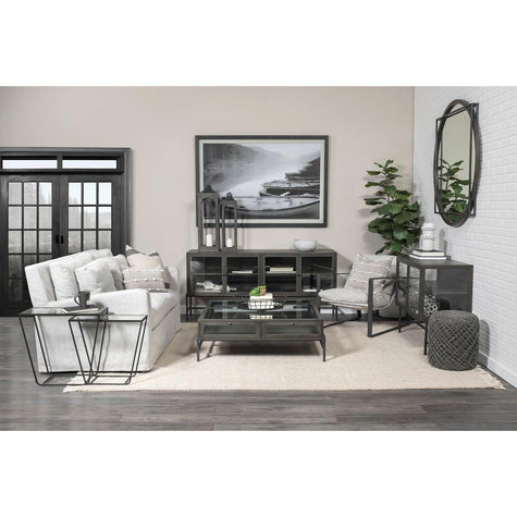 Mercana Denly Frost Gray Slipcover Two Seater Sofa Clearance