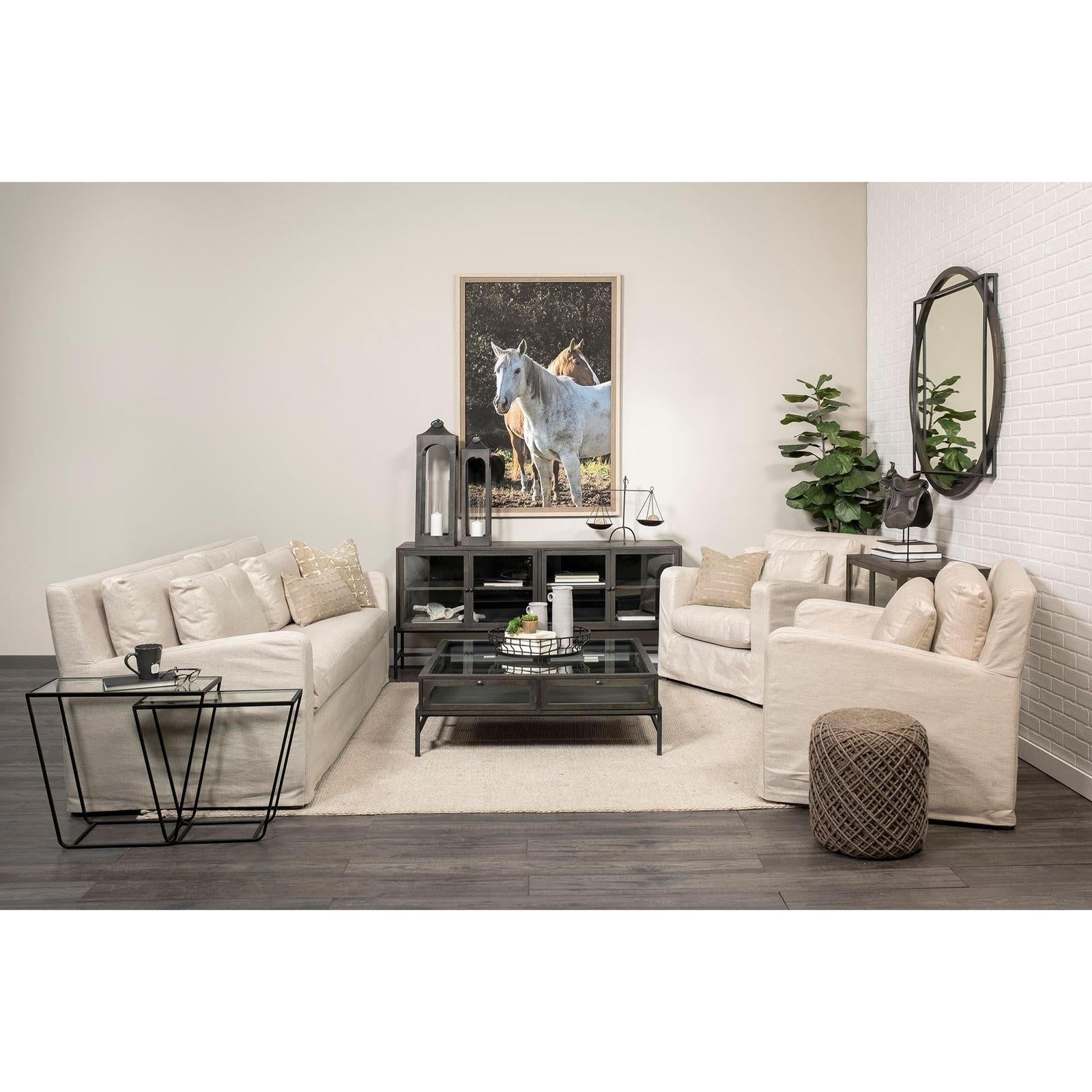 Mercana Denly Slipcover Three Seater Sofa